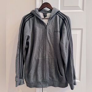 Adidas - men’s full zip fleece hoodie (large)